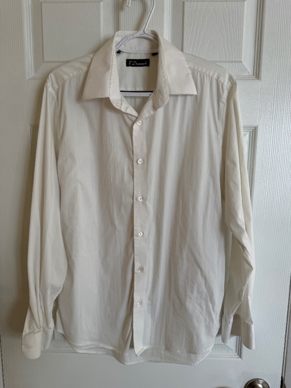 7 diamonds white dress shirt